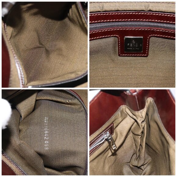 FENDI Zucca Canvas Hand Bag Black Brown Auth 129930 - Picture 15 of 16